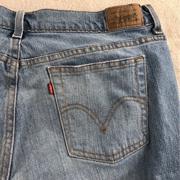 Levis Womens 505 Jeans Size 14L Light Blue Denim Straight Leg Classic - Picture 10 of 14